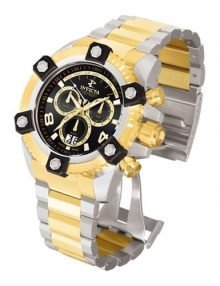 Invicta Men's 0337 Arsenal Chronograph Black Dial Two Tone Stainless Steel Watch