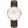 Daniel Wellington 0511DW Bristol Ladies' Classic Rose Gold Leather Band Watch 36mm