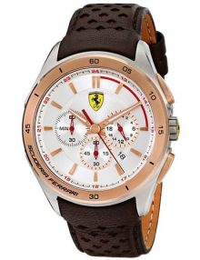 Scuderia Ferrari 0830190 Mens Gran Premio Analog Display Quartz Watch with Brwon leather Watch