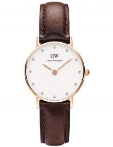 Daniel Wellington 0903DW Bristol Ladies' Classy Watch Brown Leather Band 26mm