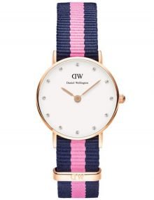 Daniel Wellington 0906DW Winchester Ladies' Gold Toned Watch with Muti-color Band 26mm