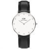 Daniel Wellington 0961DW Classy Sheffield Ladies Black Leather Band Classic Watch 26mm