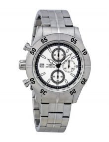 Invicta 11274 Men's Specialty Chronograph Light Silver Textured Dial Stainless Steel Watch