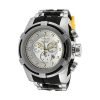 Invicta 14073 Men's Bolt Reserve Chronograph Silver Dial Black Polyurethane Watch