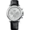 Hugo Boss Men's Silver Dial Black leather Chronograph Watch 1502213 $179.95 - designerswatch.Com