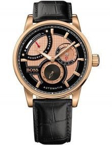 Hugo Boss Automatic Rose gold leather Strap Men's Watch 1512595 $359.95 - designerswatch.Com