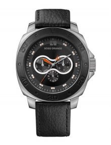 Hugo Boss Orange Black leather Strap Multi-eye Men's Watch 1512672 $299.95 designerswatch.Com