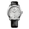 Hugo Boss Silver Dial Black leather Strap Men's Watch 1512766 $239.95 - designerswatch.Com