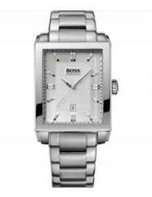 Hogo Boss 1512772 Quartz Gents Silver Rectangular Dial Bracelet Watch