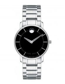 Movado 606690 Slim Black Classic Womens Watch Black Dial