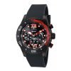 Invicta 7507 Signature II Chronograh Black Dial Black Polyurethane Mens Watch