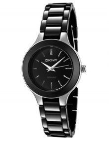 DKNY NY4887 Chambers small ceramic black dial metal bracelet women watch