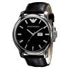 Emporio Armani AR0428 Mens Black watch with leather band