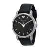 Emporio Armani AR1692 Mens Classic Black Dial Watch with Black leather Band