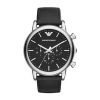 Emporio Armani AR1828 Classic Men's Quartz Watch with Black Leather Strap