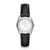 Emporio Armani AR6026 Ladies Mother of Pearl Dial Watch with Black leather Band