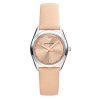 Emporio Armani AR6032 Ladies Classic Peach Saffiano Strap Quartz Watch