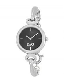 Dolce & Gabbana DW0394 Womens Silver Stainless Steel Watch with Black Dial