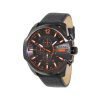 Diesel DZ4291 Chief Series Men's Chronograph Black Dial Watch Black leather Band