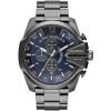Diesel DZ4329 Mega Chief All Black Men's Chronograph Watch with Dark Blue Dial