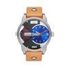 Diesel Mini Daddy DZ7308 Mens Blue and Black Dial Watch with Tan leather Strap