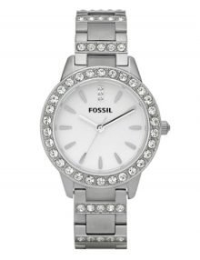 Fossil ES2362 Women's Stainless Steel Bracelet Silver Glitz Quartz Watch