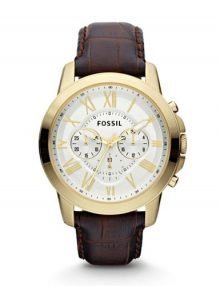 Fossil FS4767 Grant Brown Leather Strap Watch