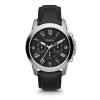 Fossil FS4812 Grant Chronograph Black Leather Watch