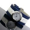 Marc by Marc Jacobs MBM1070 Ladies White Dial Watch with Blue&White Leather Strap