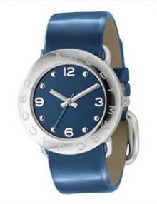 Marc by Marc Jacobs MBM1137 Amy Womens Blue Dial Watch with Leather Band