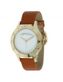 Marc by Marc Jacobs MBM1218 Ladies White Dial Watch with Brown Leather Band