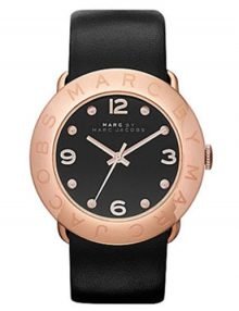 Marc by Marc Jacobs MBM1225 Womens Smooth Black Leather Watch
