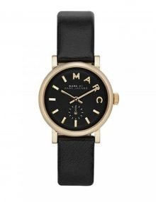 Marc by Marc Jacobs mbm1273 Baker Mini Black Dial Black Leather Ladies Watch