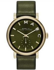 Marc by Marc Jacobs MBM1328 Ladiess Baker Olive Green Dial & Leather Band Watch