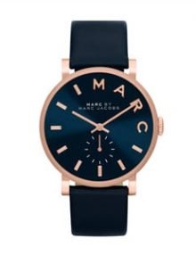 Marc by Marc Jacobs MBM1329 Ladiess Baker Blue Dial & Leather Band Watch