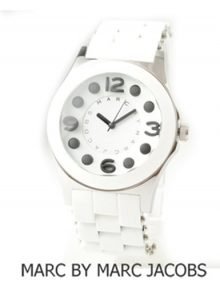 Marc by Marc Jacobs MBM2503 Womens White Dial & Silicone Band Watch