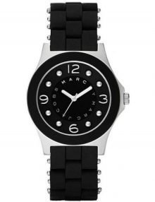 Marc by Marc Jacobs MBM2541 Ladies Black Dial & Rubber Watch with Silver Stainless Steel Case