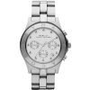 Marc Jacobs MBM3100 Blade Silver Tone White Dial Chronograph Womens Watch