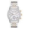 Michael Kors MK5057 Ladies Two Tone Stainless Steel Bracelet Watch with Silver Dial