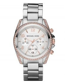 Michael Kors MK5459 Women's Blair Silver & Rose gold Stainless Steel Chronograph Watch