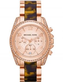 Michael Kors MK5859 Women's Rose gold Stainless Steel Quartz Watch with Multicolor Stainless Steel Strap