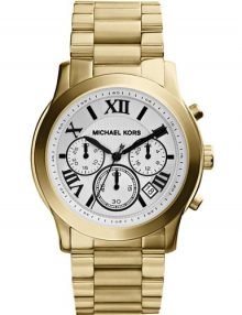 Michael Kors MK5916 Cooper gold-Tone Stainless Steel Chronograph watch with Silver Dial