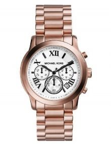 Michael Kors MK5929 Ladies Cooper White Dial Rose gold-tone Stainless Steel Band Watch