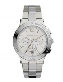 Michael Kors MK5932 Womens Wyatt Silver-Tone Stainless Steel Chronograph Watch
