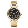 Michael Kors Skylar MK5989 Ladies gold-Tone Stainless Steel Black Dial Watch