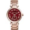 Michael Kors MK6086 Skylar Women's Red Dial Rose Gold Steel Ladies Watch