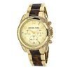 Michael Kors MK6094 Ladies Blair Champagne Dial gold-Tone Tortoise-Shell Acetate Chronograph Watch