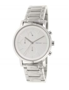 DKNY NY2273 Ladies SoHo White Dial Silver Chronograph Stainless Bracelet Steel watch