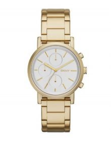 DKNY NY2274 Ladies SoHo White Dial gold-toned Chronograph Stainless Steel watch