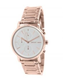 DKNY NY2275 Women's SoHo White Dial Rose gold Ion-plated Chronograph Stainless Steel watch